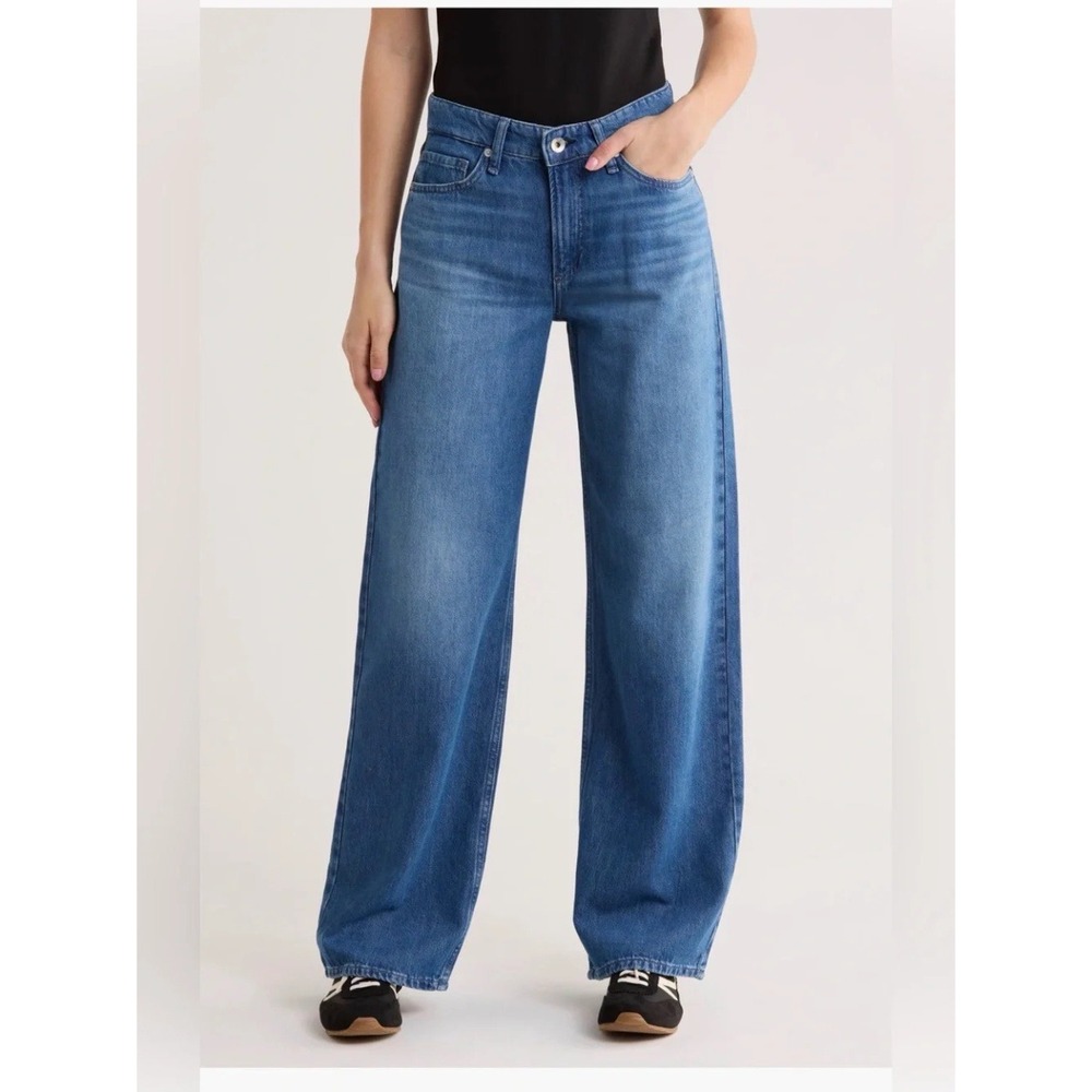Rag & Bone Lori High Waist Wide Leg Contemporary Minimalist Jeans Blue Women 30